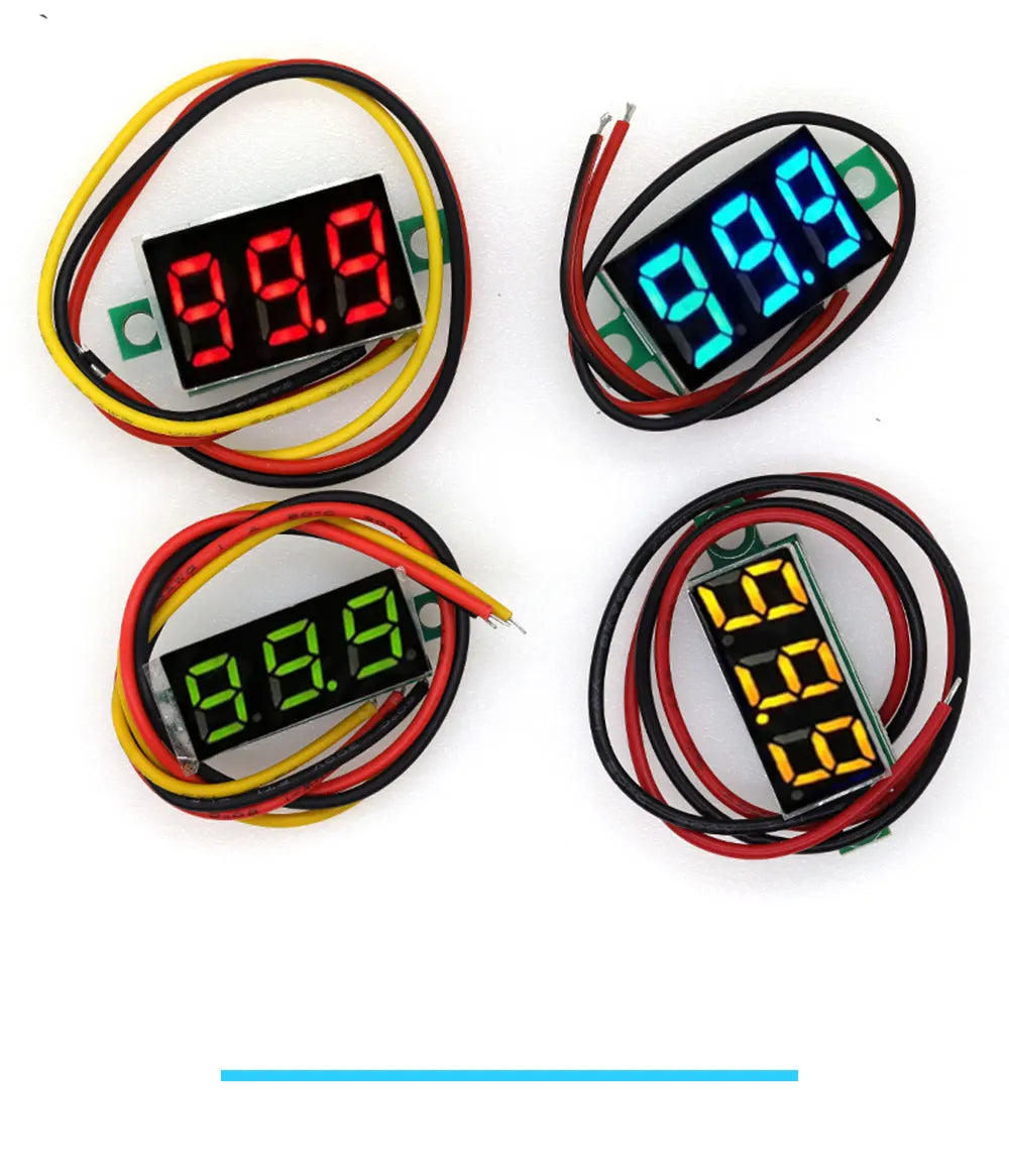 0.28 / 0.36 Inch DC LED Digital Voltmeter 0-100V Voltage Meter Auto Car Mobile Power Voltage Tester Detector 12V Red Green Blue