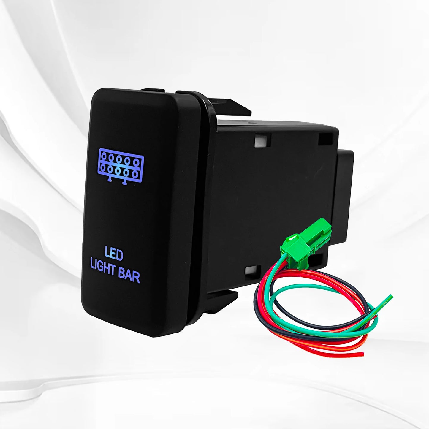 Car Push Switch Blue Led For Toyota Tacoma FJ LandCruiser 4Runner Highlander Hilux Prado LED DRL Light Bar On Off Push Button