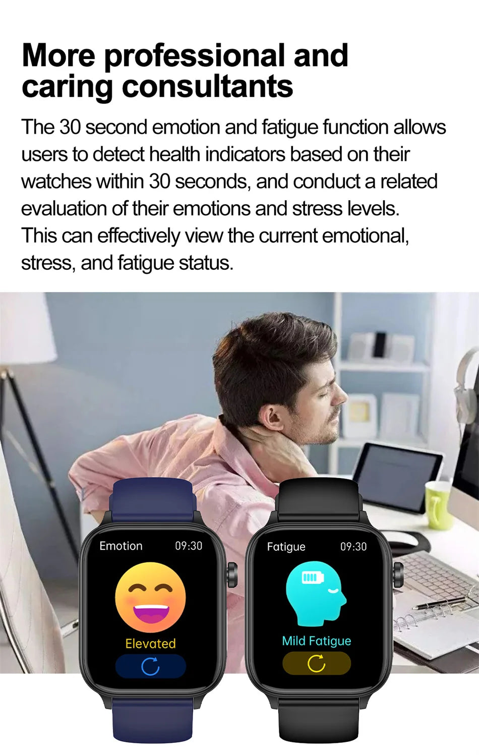 2026 New Al Science Diagnosis Blood Lipids Uric Acid Blood Oxygen Smart Watch Men ECG+PPG Voice Bluetooth Call Health Smartwatch