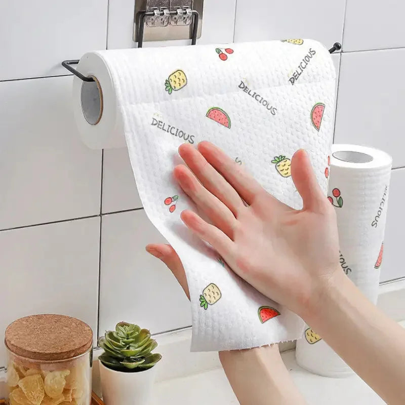 Disposable Kitchen Cleaning Cloth Roll - Wet or Dry Dish Wipes - photo 4