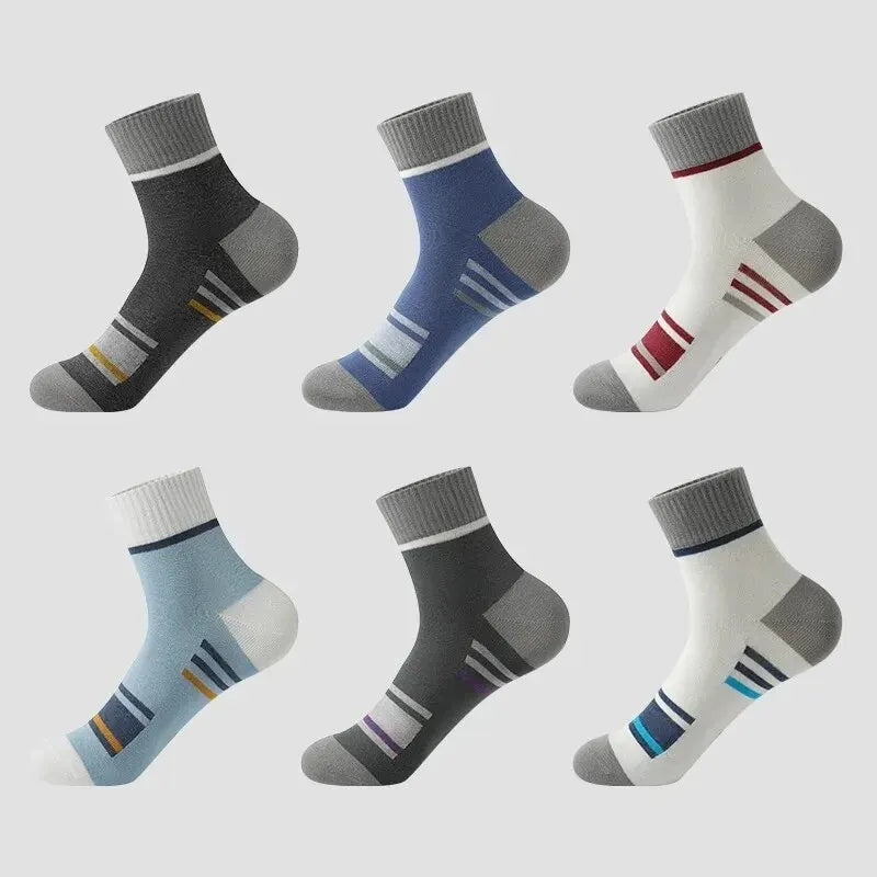 Men's Cotton Blend Crew Socks, 5 Pairs