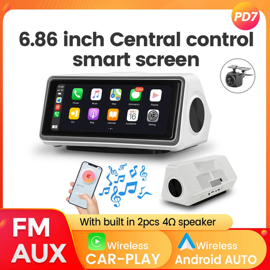 MEKEDE 6.86" Universal Car Stereo — Wireless CarPlay, Android Auto, MP5 Player, DSP, Bluetooth, FM/AUX