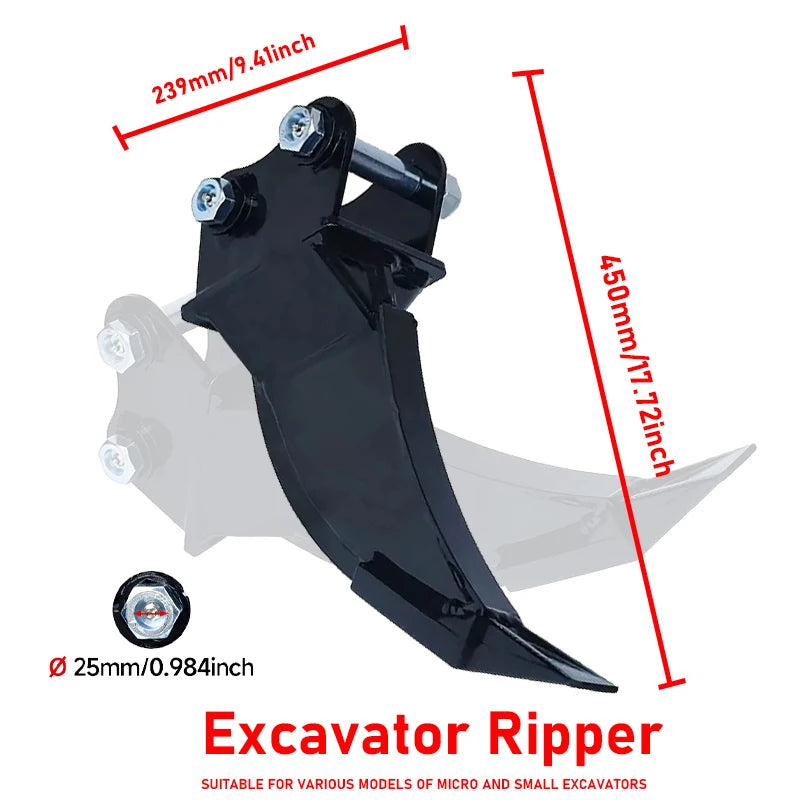 Mini Excavator Ripper Attachment, Soil Loosening Digger Hook