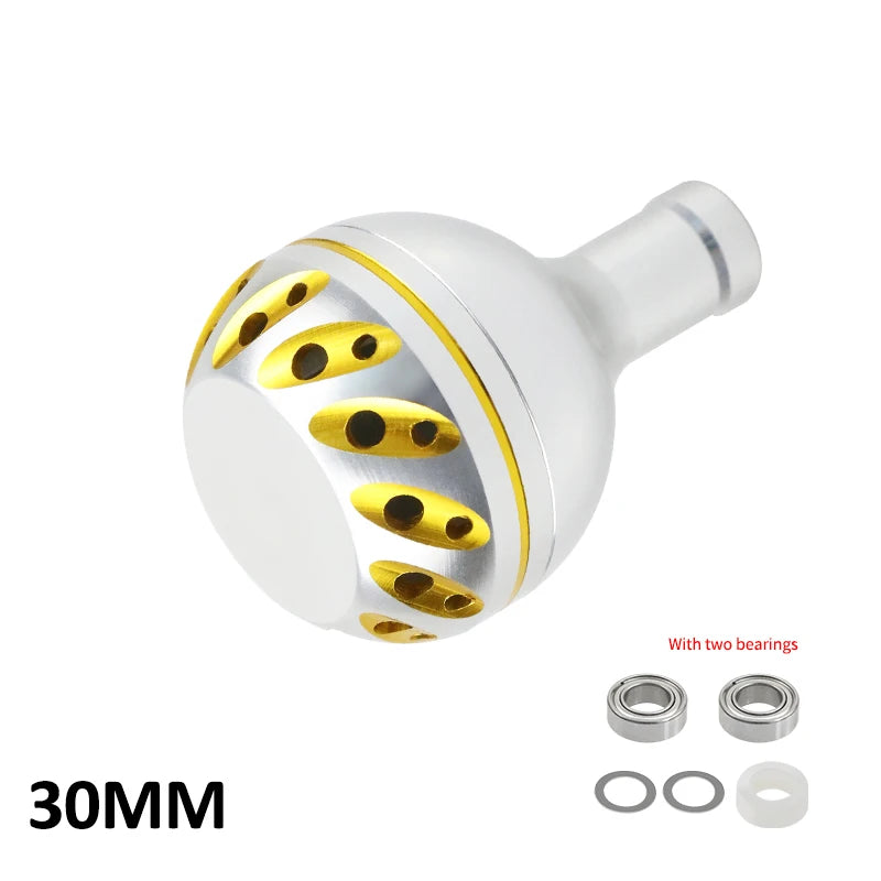 EKfan 30/35/38mm Alloy Metal Fishing Handle Knob For Spinning Baitcast Reel Dawa Shmano 4MM Shaft Fishing Rocker DIY Tool Parts