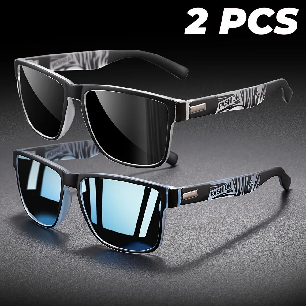 Unisex Square Polarized Sunglasses — Vintage UV400 Shades