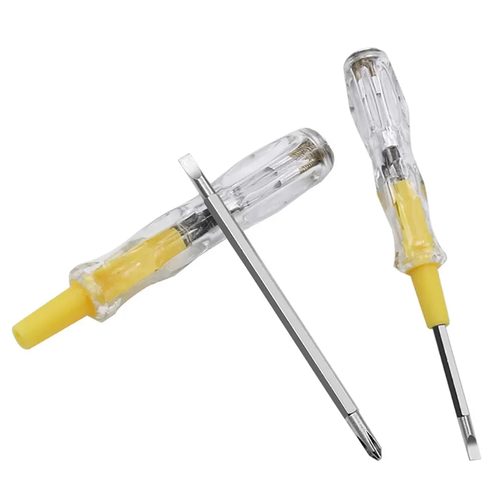 Double-Headed Screwdriver 100-500v Voltage Tester Pen  Detector Removable Phillips Flat-head Screwdriver Tools