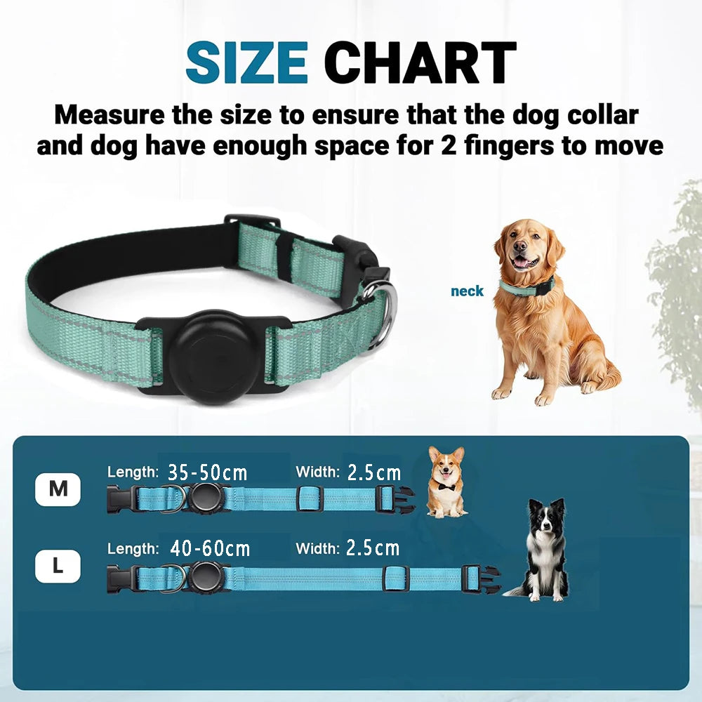 Reflective Dog Collar with Tracker Pocket - Medium Dogs – photo 5