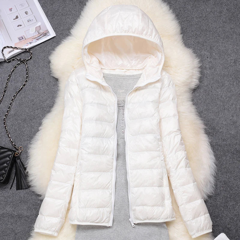 Women's Packable Hooded Puffer Jacket - Plus Size Lightweight Coat - photo 2