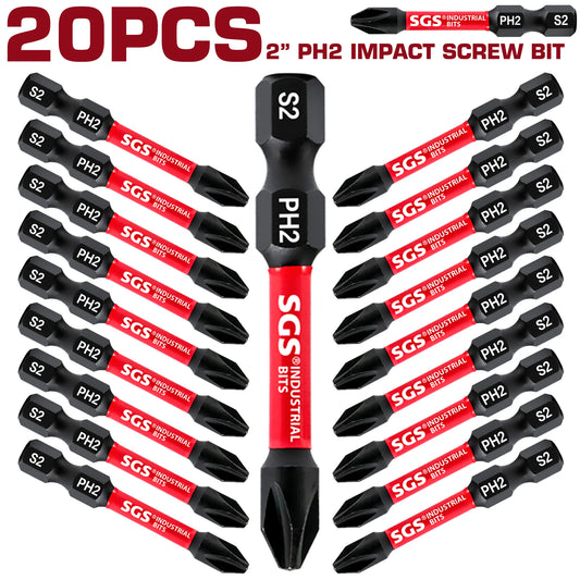 5/10/20 Pieces Phillips Screwdriver Bit Set S2 Steel Magnetic 50mm Long Impact Screwdriver Set Suitable for Metal Processing in Homes, Factories, Offices, Etc