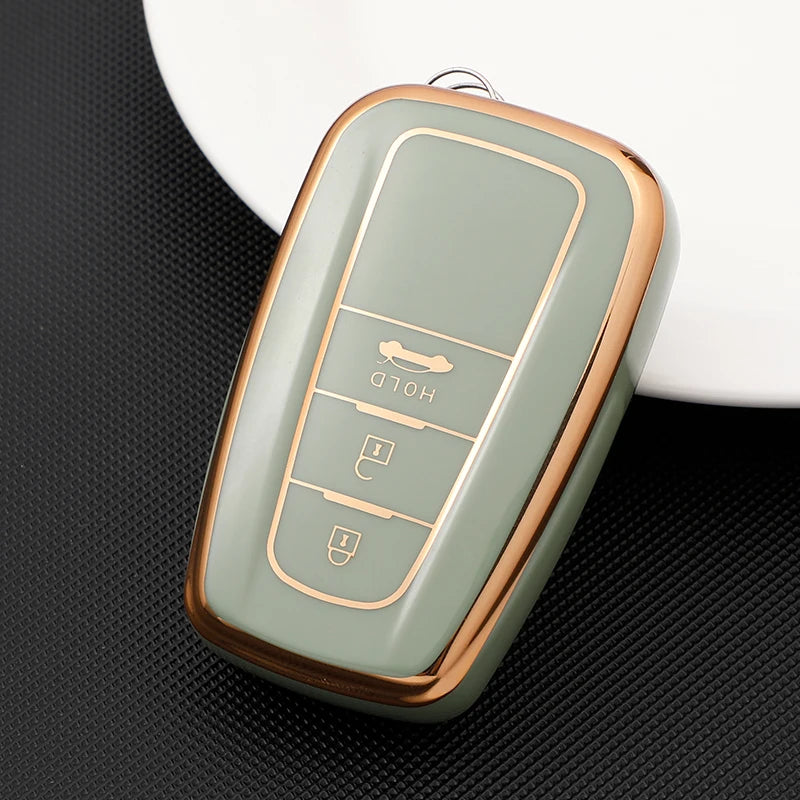 2/3/4 Buttons for Toyota Camry CHR Corolla RAV4 Avalon Land Cruiser Prado Prius 2017 - 2022 TPU Car Key Case Cover Fob Keychain