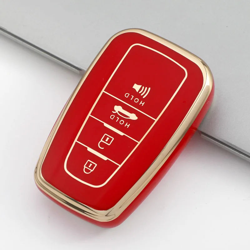 2/3/4 Buttons for Toyota Camry CHR Corolla RAV4 Avalon Land Cruiser Prado Prius 2017 - 2022 TPU Car Key Case Cover Fob Keychain