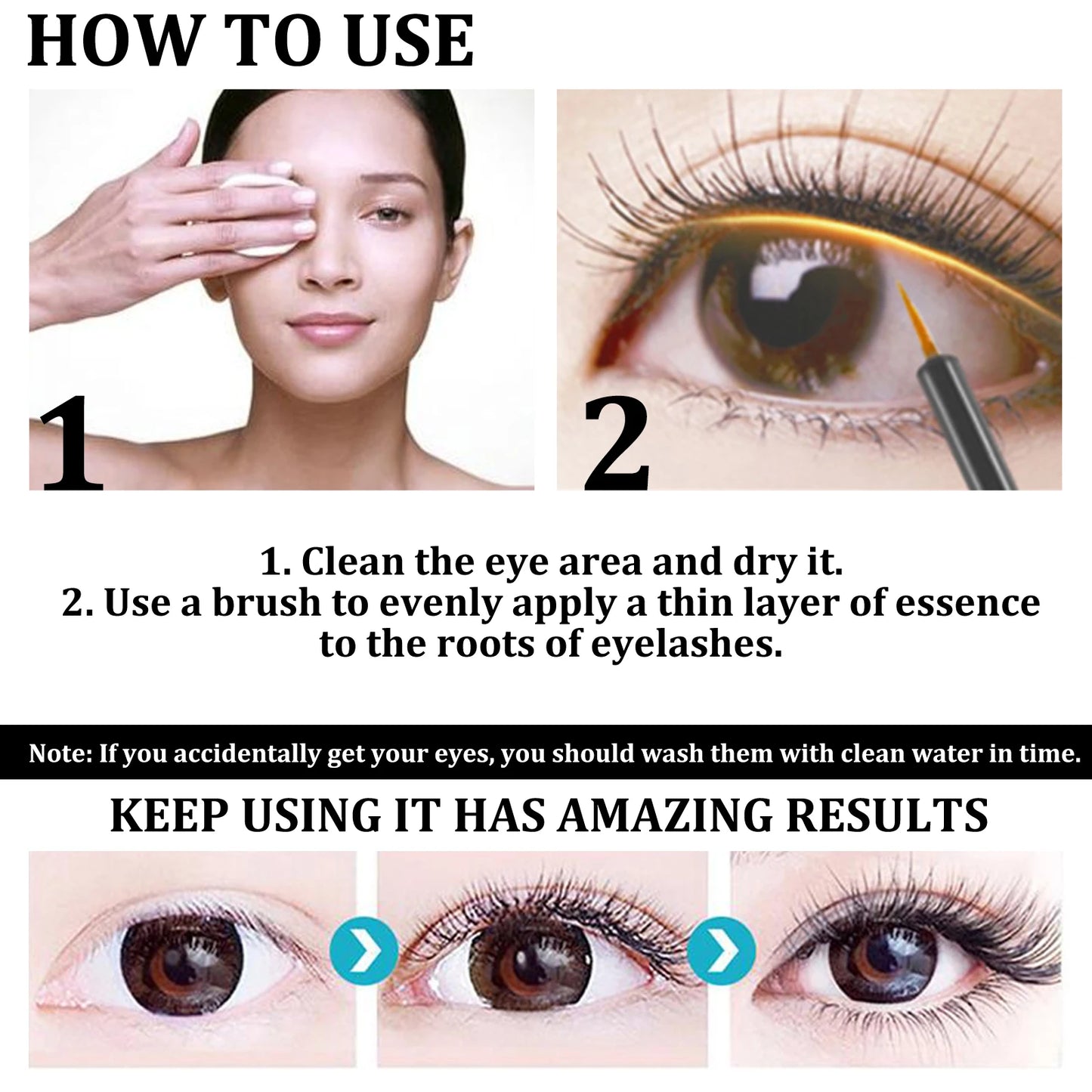 EELHOE Eyelash Enhancer Serum Extension Lash Eyebrow Fast Growth Longer Fuller Thicker Natural Curling Lash Lifting Makeup