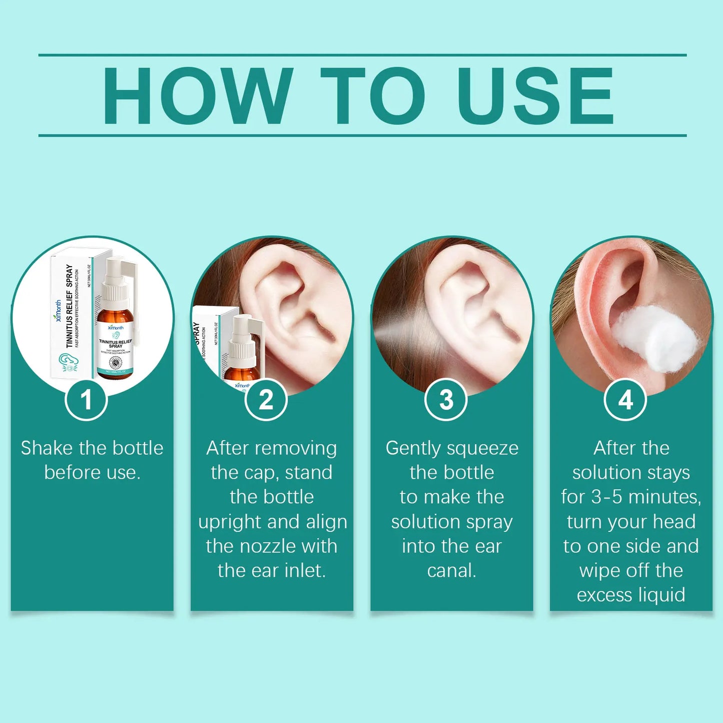 Tinnitus Relief Spray Improve Ear Ringing Discomfort Soothing Ear Itching Hearing Improvement Earwax Cleaner Anti Tinnitus Spray