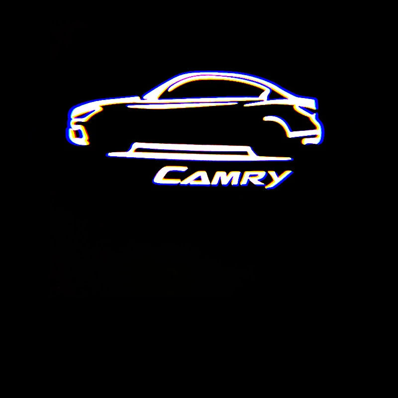 2PCS Car LED Welcome Lamp with Toyota Logo Door Ghost Shadow Light Laser Projector for Toyota PRADO Camry Corolla Rav4 Prius