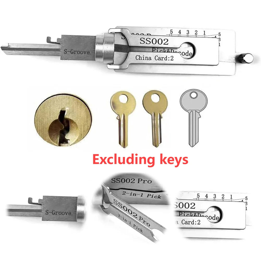 Lock Decoder Lockpicking SS001Pro SS002Pro O-ring Pickup Kit Pick Locksmith Tool Key Decoder Precision Hook Door Repair Tools