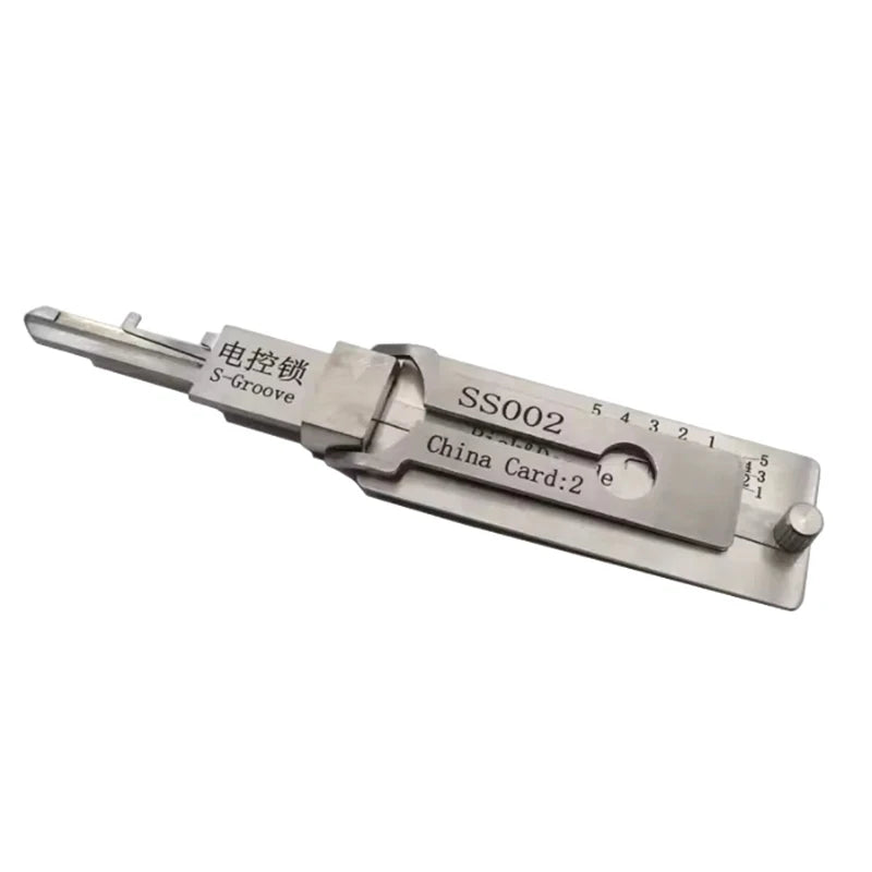 【AD】2-in-1 Stainless Steel Key Decoder Portable Precision Hook And Pickup Hand Tool O-ring Pickup Kit Lock Decoder Repair Tools