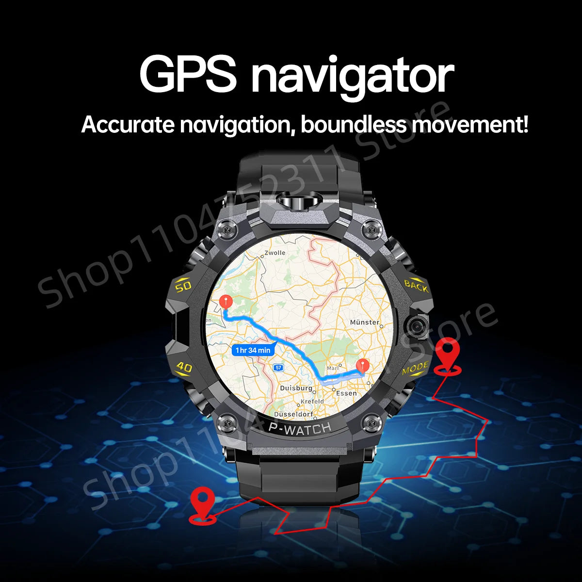Q668 5g Full Netcom Smartwatch 1.508 inch Amoled HD Screen inset 4g/5g Sim Card GPS WIFI IP68 Waterproof Swimming Smart Watch