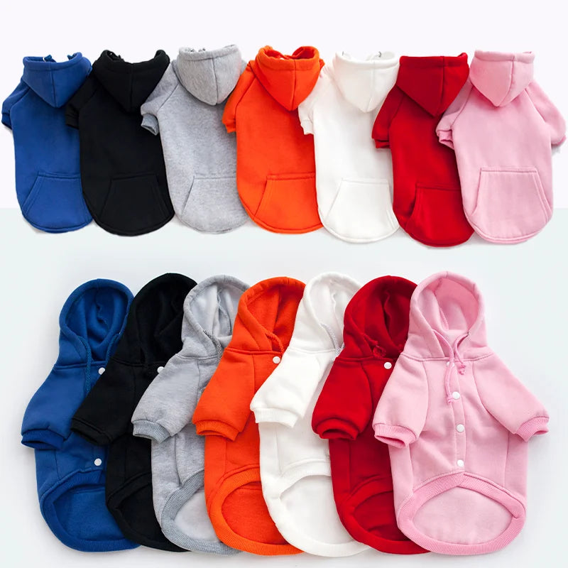 Solid Color Dog Hoodie with Pocket - Sporty Pullover – photo 5