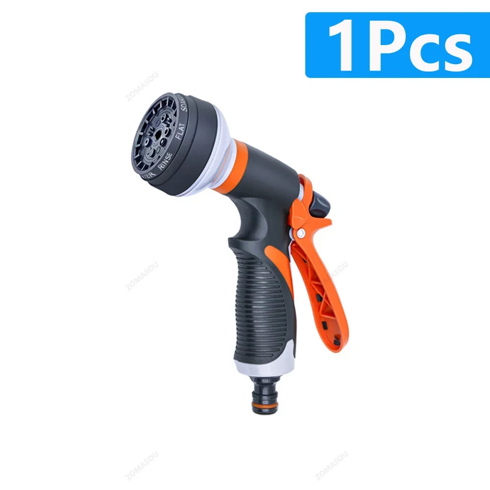 8-Mode High-Pressure Garden Watering Gun — Adjustable Sprayer Nozzle Kit