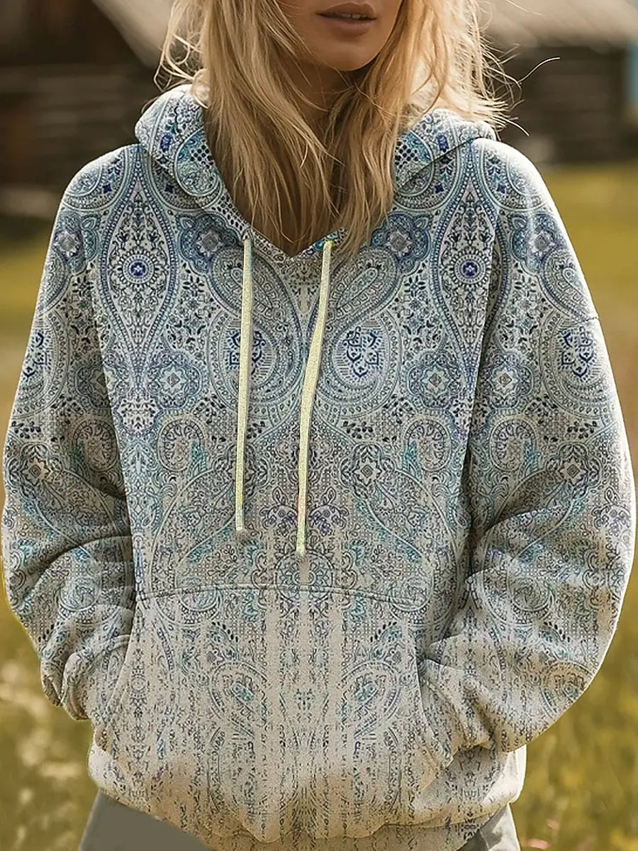 Women's Rainbow 3D Print Hoodie, Casual Pullover