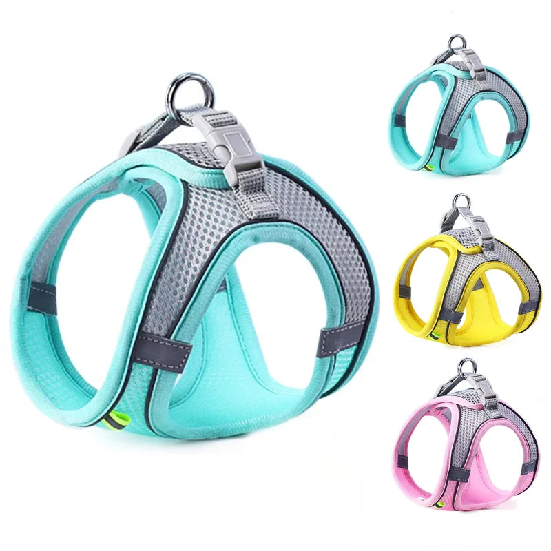 Reflective Cat & Dog Harness Vest with Rope Leash - Small to Medium