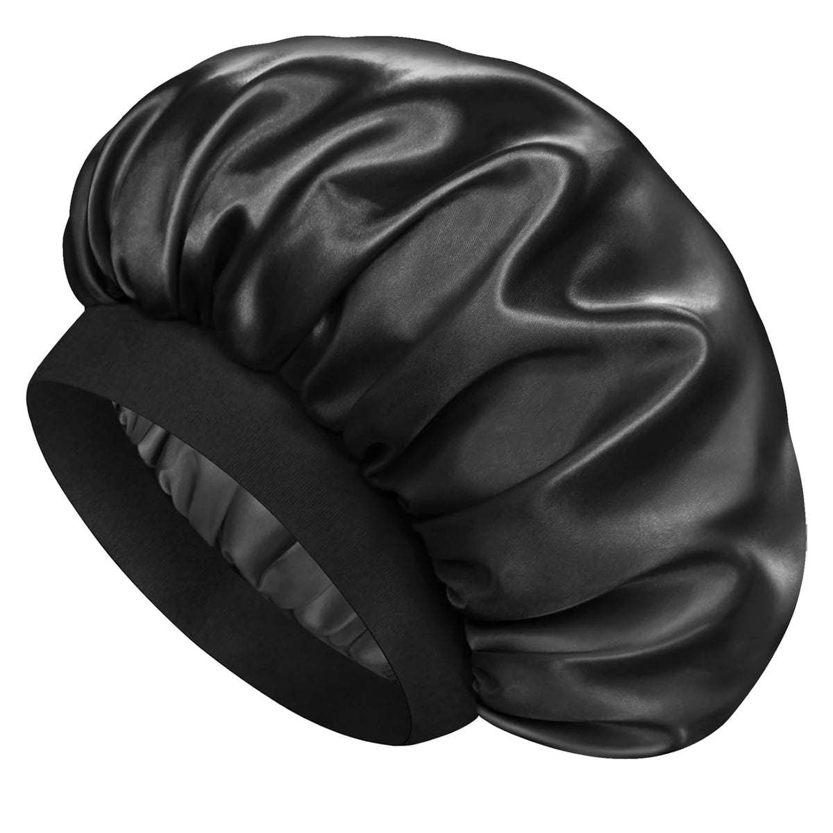 Silk Bonnet for Sleeping, Double Layer Silk Sleep Cap for Men & Women, Soft Satin Lined Bonnet for Curly Hair