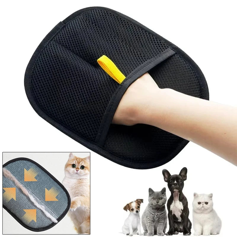 Pet Hair Remover Mitt Pet Hair Remover Gloves Deshedding Brush Glove for Dog Cat Rabbit with Long/Short/Curly Hair Cleaning Brus