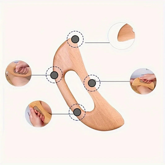 Wooden Gua Sha Massage Board for Body - Manual Scraping Tool - photo 4