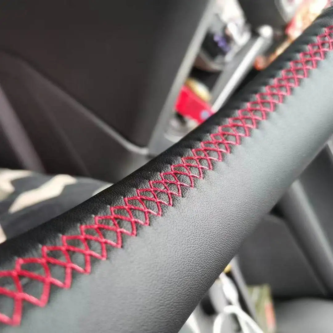 Hand-Stitched Leather Steering Wheel Cover — Chevrolet Silverado EV, Blazer & Equinox RS/RST (2024–2025)