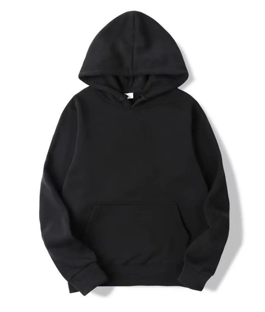 Plain fleece pullover hoodie - view 2