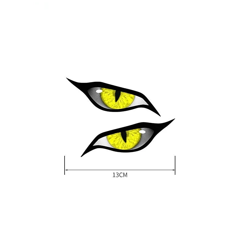 Car Stickers for Evil Yellow Eyes RV Motorcycle Occlusion Scratch Waterproof Windshield VAN Anime Decal VINYL STICKER Products