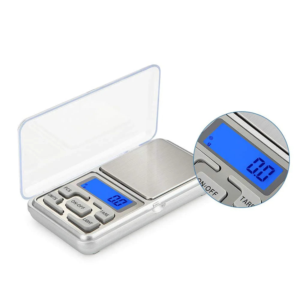 High Precision Mini Pocket Scale 500g/0.1g, Portable Digital Jewelry Scale, Accurate Small LCD Weighing Device for Easy Carry