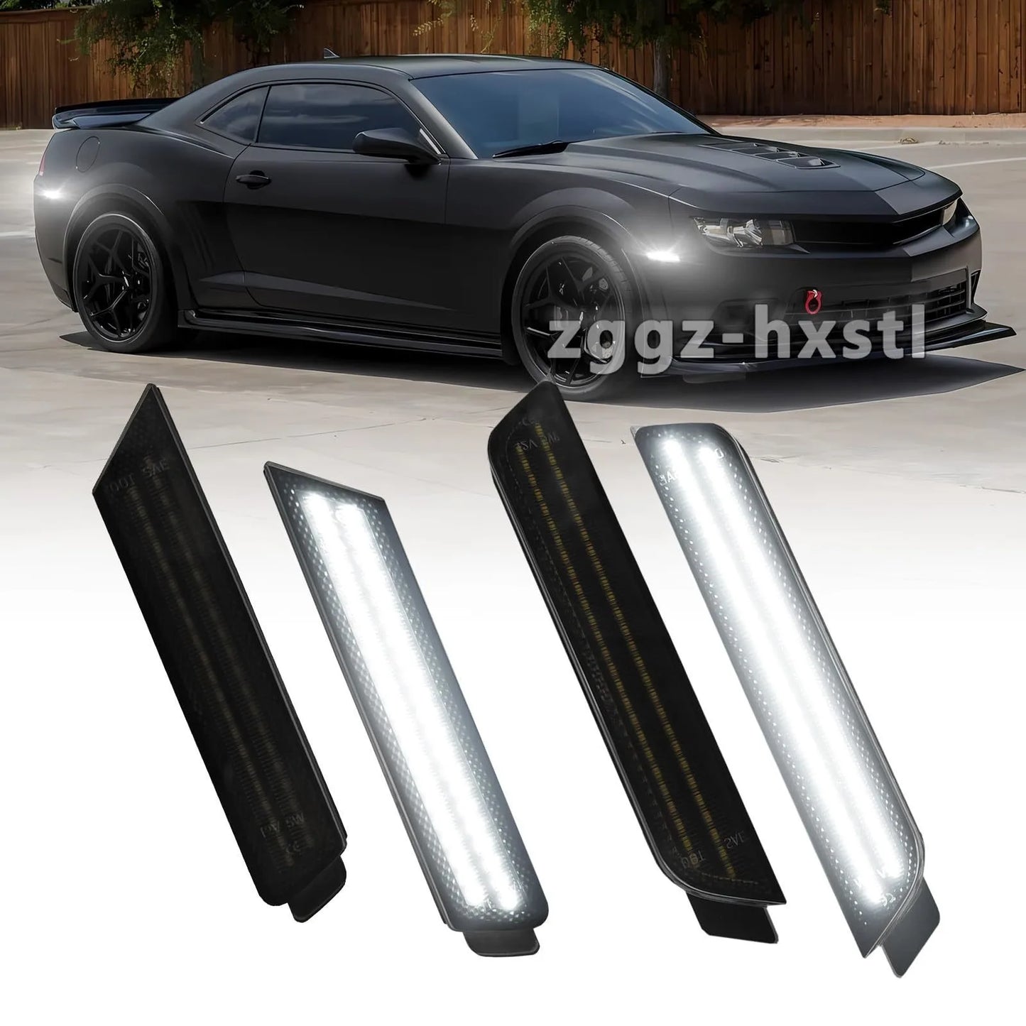 For Chevrolet Camaro 2010 2011 2012 2013 2014 2015 Car Front / Rear LED Bumper Side Marker Turn Signal Lights Fender Flare Light