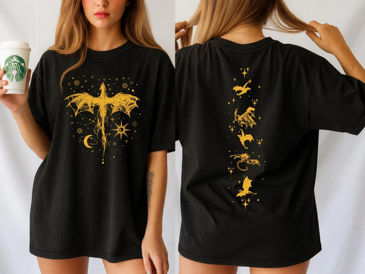 Fourth Wing Throne of Glass Inspired Dragon Shirt Fantasy Bookish T-Shirt Romantasy Reader Gift Book Lover Tee BookTok Merch
