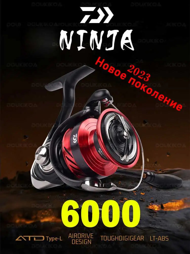 2023 DAIWA NINJA LT Fishing Spinning Reel 1000-6000 Fishing Reels 5KG/10KG/12KG Power 5.3:1/6.2:1 Seawater Spinning Reels