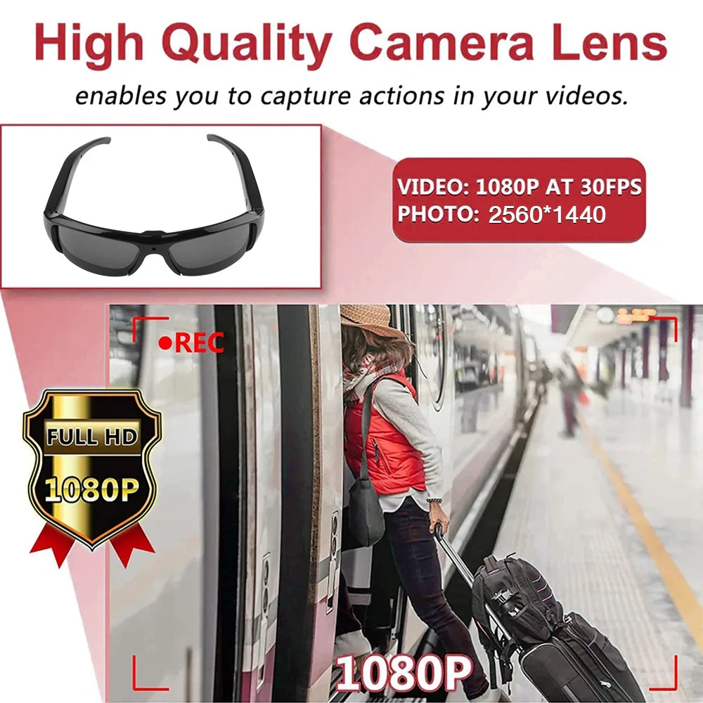 Cycling Glasses Camera — 1080P Wearable Photo & Video Recorder