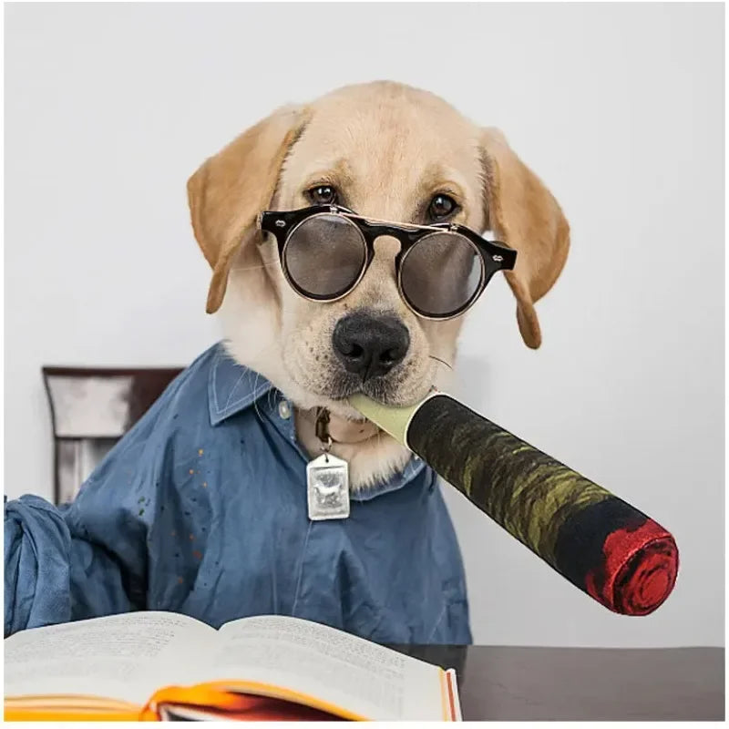 Plush Cigar Squeaky Dog Toy - Funny Chew Toy, 3 Styles - photo 5