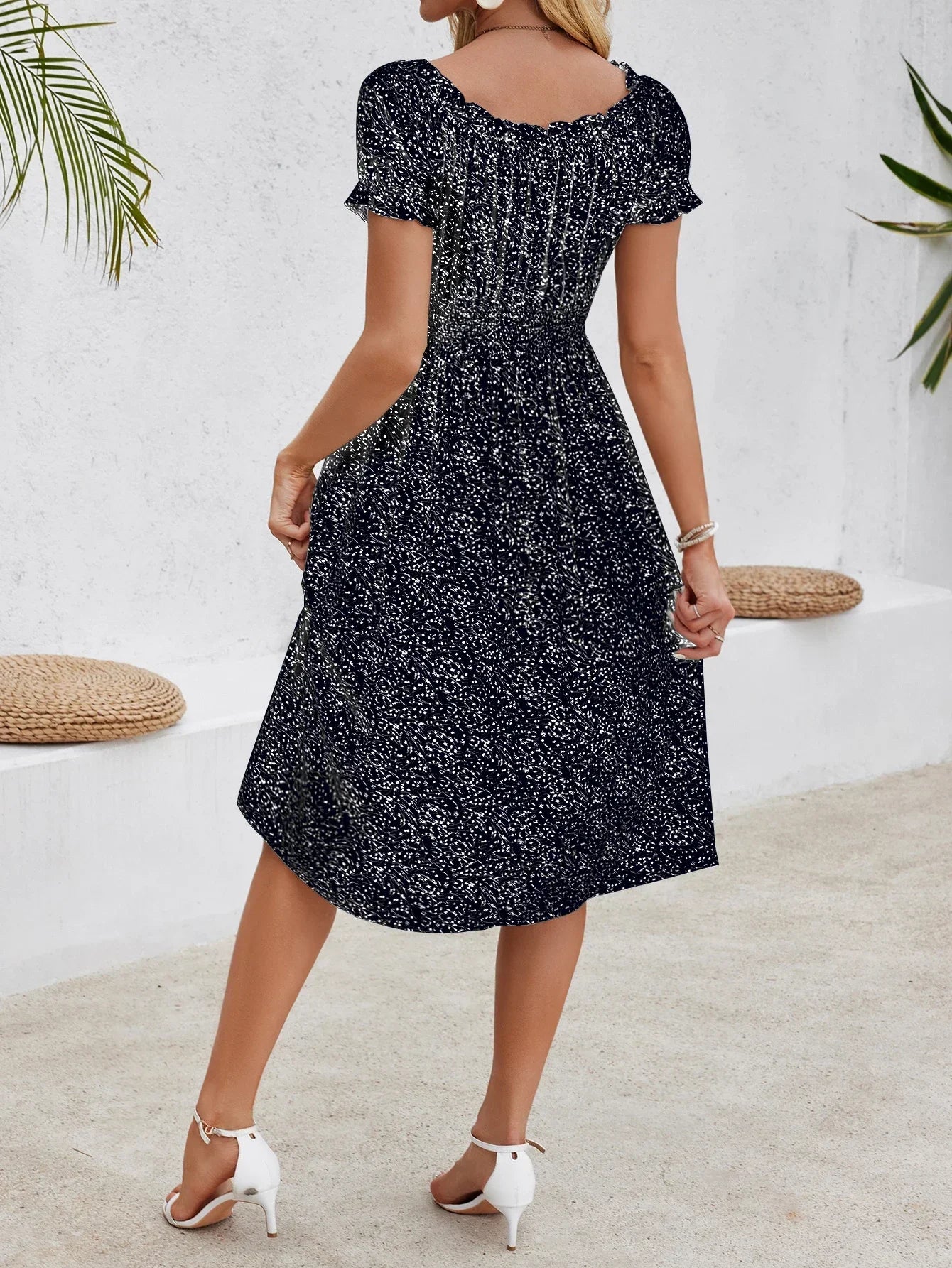 Dresses New Women's Comfortable Casual Floral Dress Short sleeved Round Neck Sexy Bohemian Beach Dress