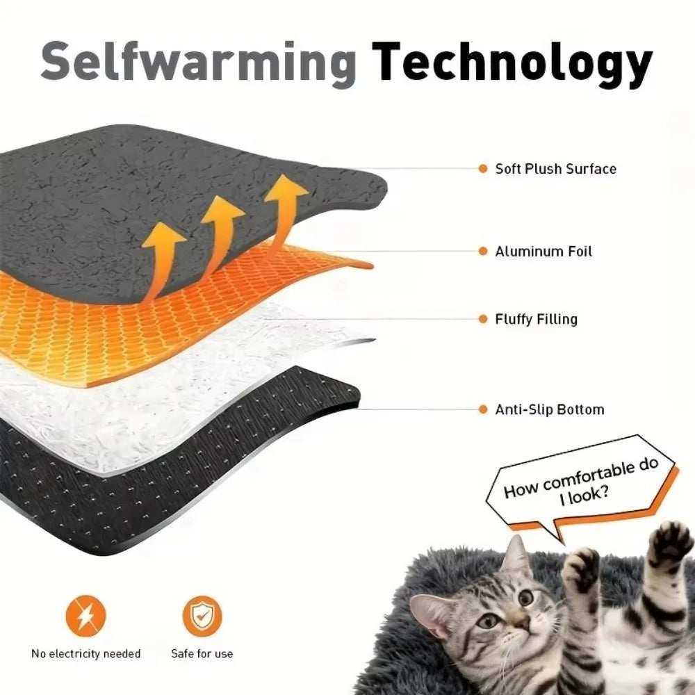 Ultra-Soft Non-Slip Cat Mat - Cozy All-Season Pet Bed Pad