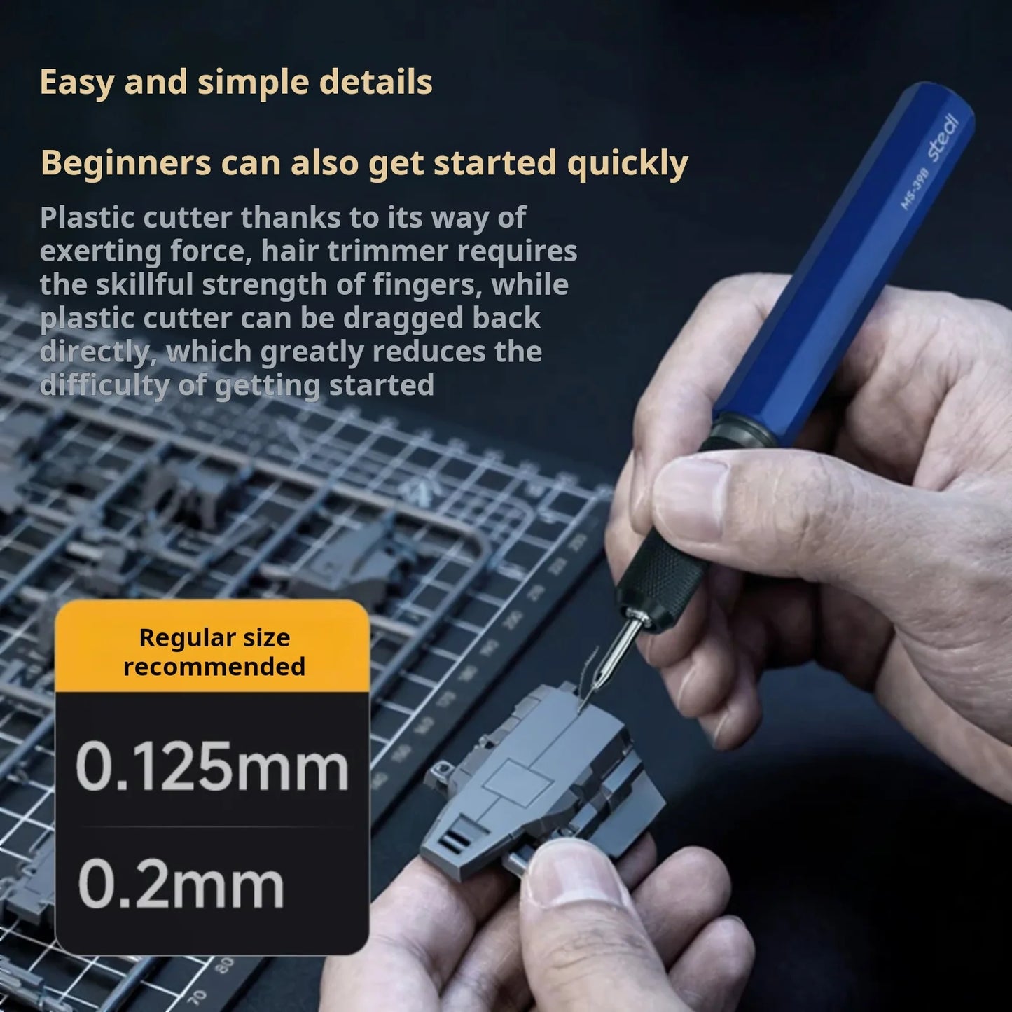 Stedi 0.125~0.30mm Precision Eagle-Beak Hook Knife Smooth Scribing Edges for Gundam Model Trimming Scribing Carving Hand Tool
