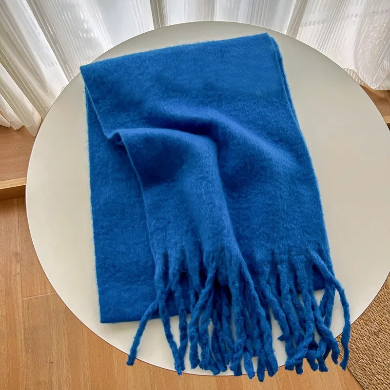 Women's Pastel Tassel Blanket Scarf - Cashmere-Feel Winter Wrap - photo 6