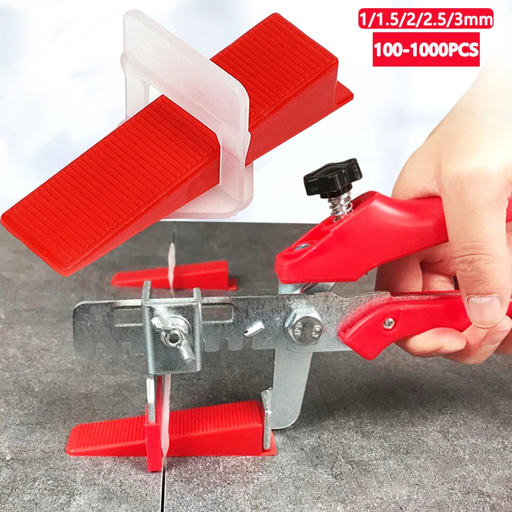 Tile Leveling System 1000 Pc, Clips Spacers & Straps Kit
