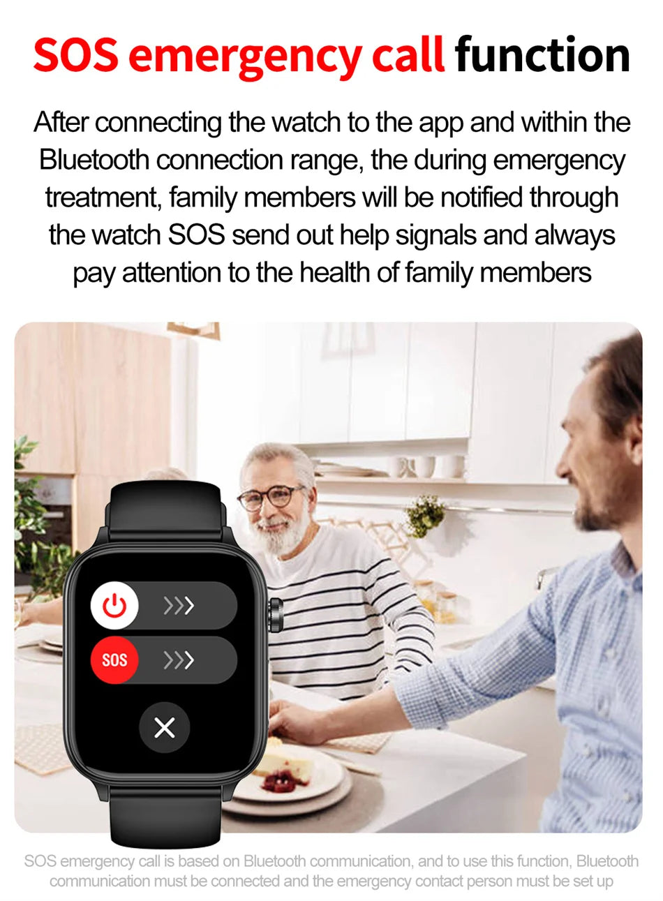 2026 New Al Science Diagnosis Blood Lipids Uric Acid Blood Oxygen Smart Watch Men ECG+PPG Voice Bluetooth Call Health Smartwatch