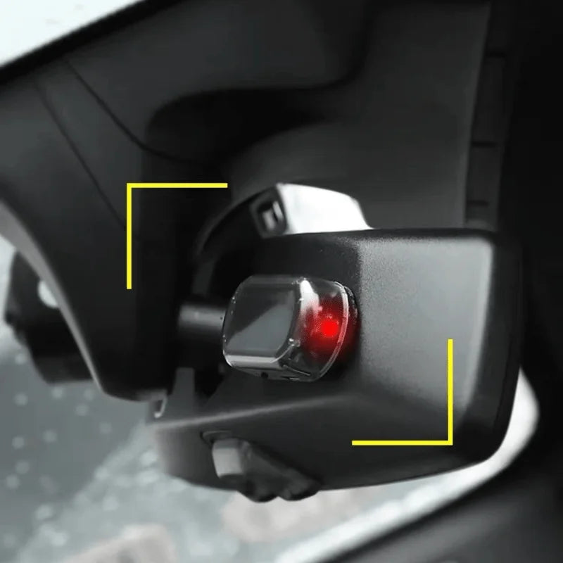 Solar Powered Fake Car Alarm LED Warning Light