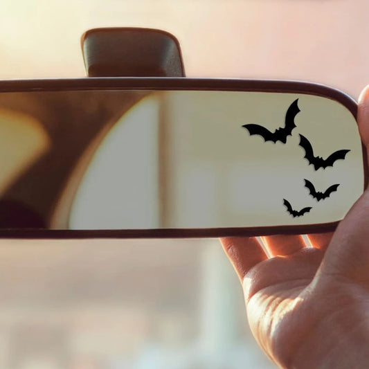 Spooky Bats for Car Sticker Decoration Nterior Rearview Mirror Halloween Stickers Waterproof Interior Accessories Vinyl Decals