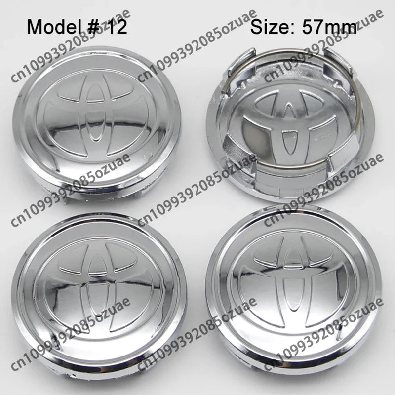 4Pcs 62mm 57mm Car Wheel Center Hub Caps Cover Badge Accessories For Toyota Prado Yaris Hilux Verso Fortuner Supra Corolla Camry