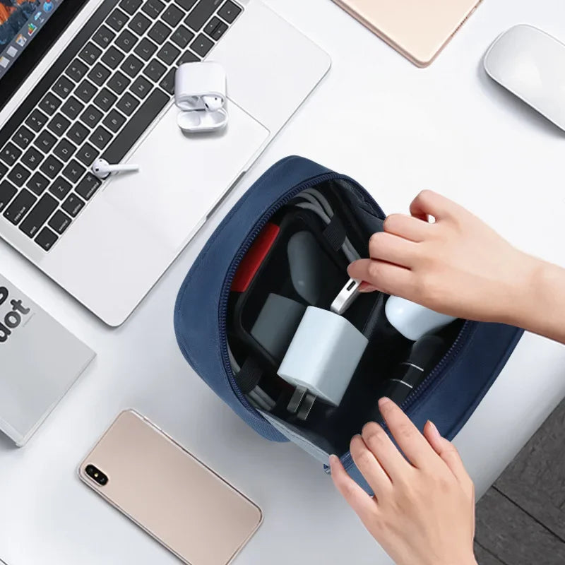 New Portable Data Cable Organizer Bag Water-proof USB Power Bank Earphone Storage Case Travel Digital Accessories Pouch