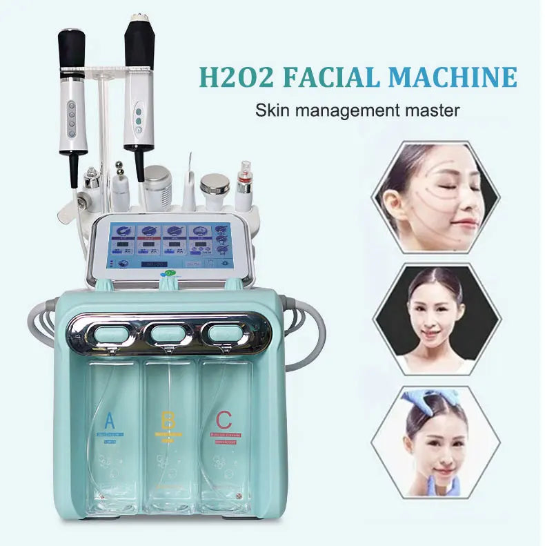 New Design 8 in 1  hydro Facial Machine for Wrinkle Remover  Bubble Facial Machine CO2 Oxygen beautiful equipment