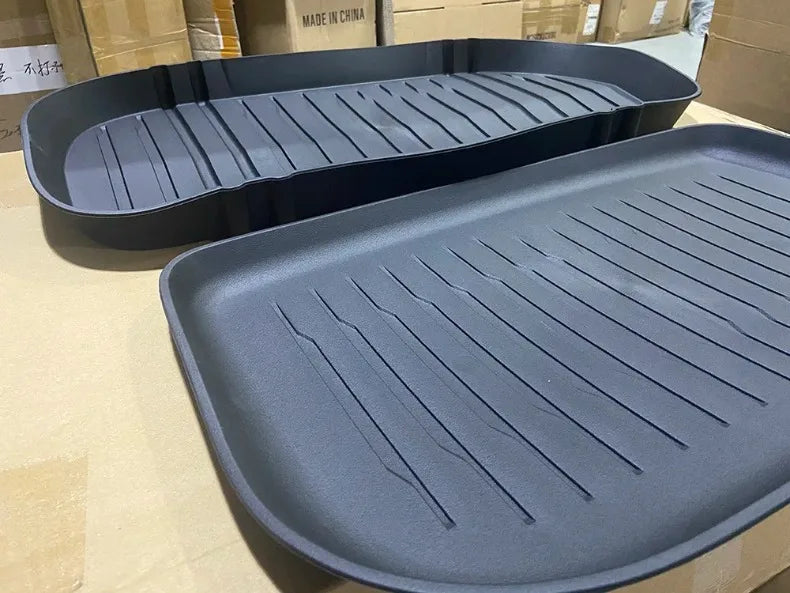 For Tesla Model Y 2026 Juniper TPE Front Trunk Cargo Liner Tray Mat Frunk Layered Partition Plate Organizer Divider Baffle Board
