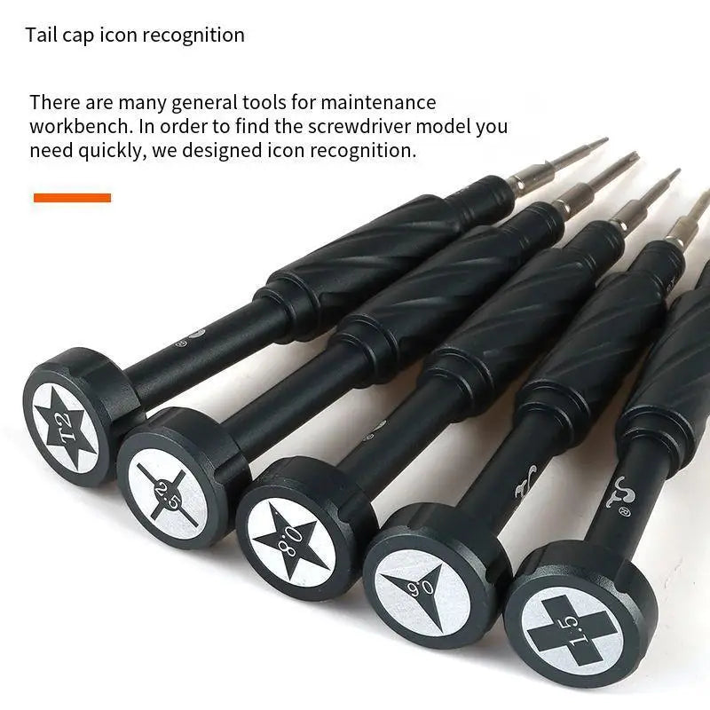 S2 Steel Precision Screwdriver Aluminum Alloy Non Slip Handle Magnetic Tip 360 Noise Reduction Bearing for iPhone Samsung Repair